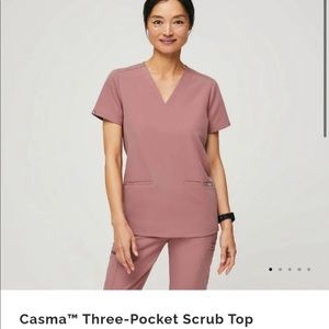 COPY - Figs Women’s Casma Three Pocket Scrub Top Size Large Mineral Mauve